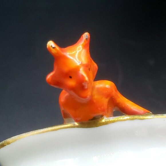 Victorian Fairing Red Devil in Cup Miniature Porcelain Carnival Prize 1890s - Picture 3 of 9